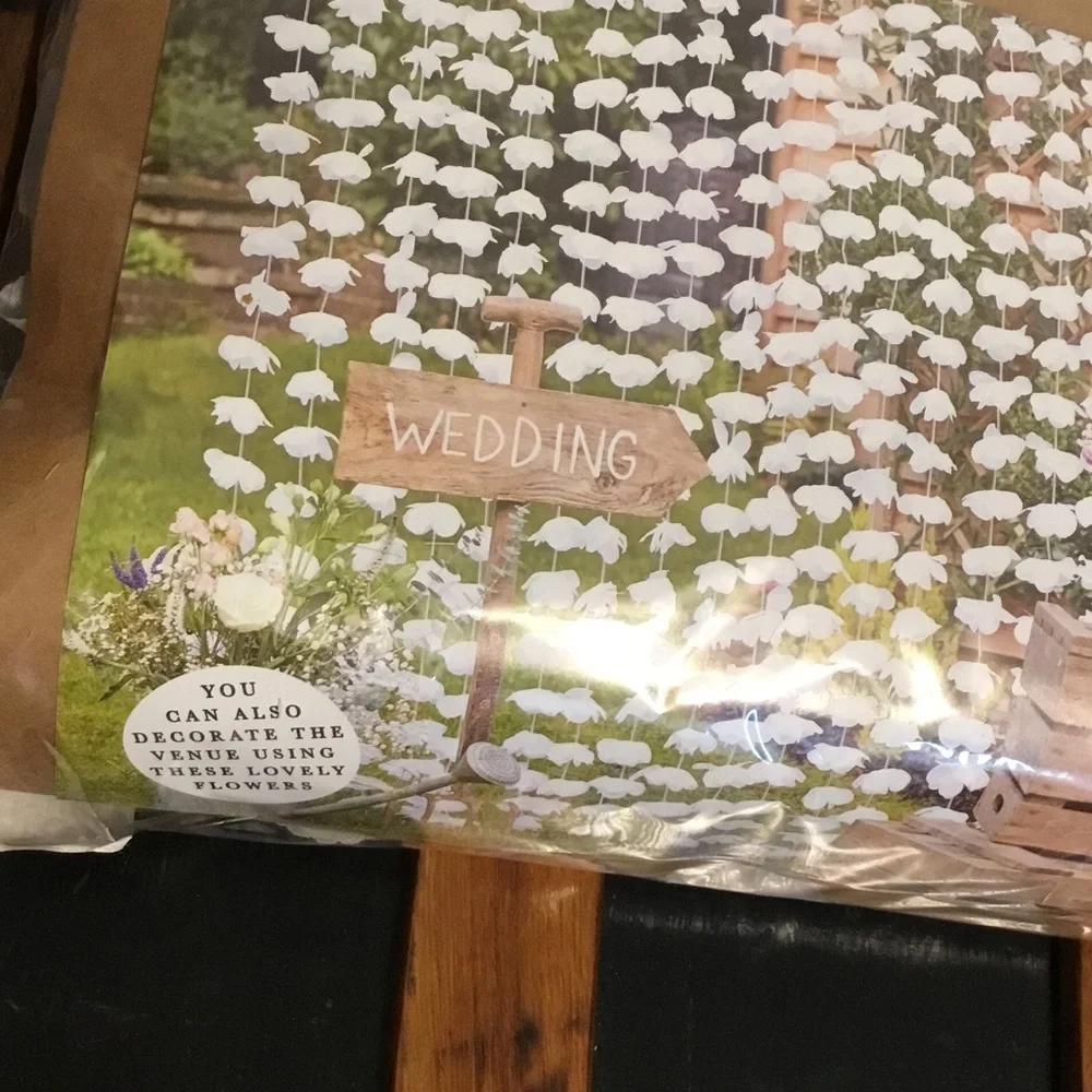 White Petal Flower Backdrop